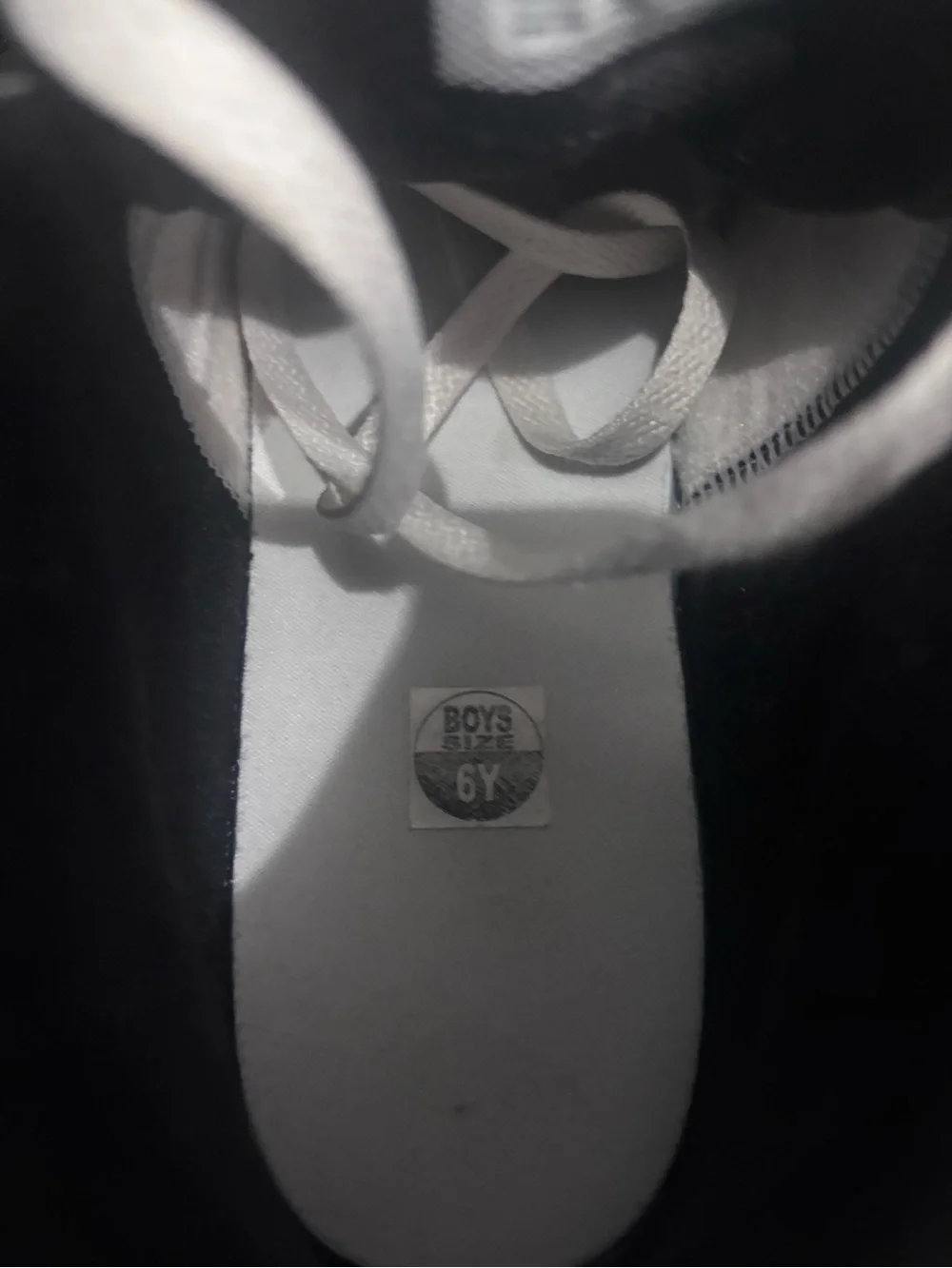 Nike White and Black High-Top Boys Sneaker